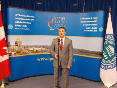 22 October 2012 National Assembly Speaker Nebojsa Stefanovic at the 127th IPU Assembly